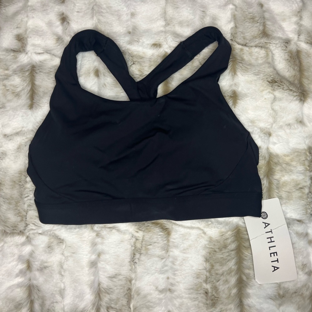 ATHLETA NWT black sports bra size small d-dd